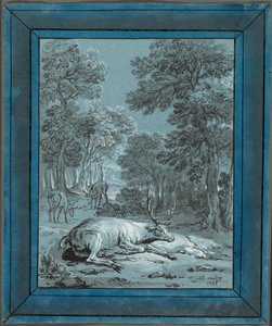 Den sjuka hjorten av Jean Baptiste Oudry