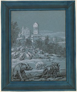 Vargen och räven av Jean Baptiste Oudry