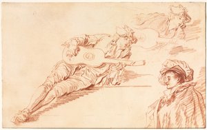 Gitarristen, 1720-talet. av Jean Baptiste Pater
