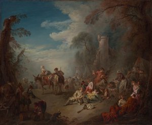 Trupper i vila, ca. 1725.