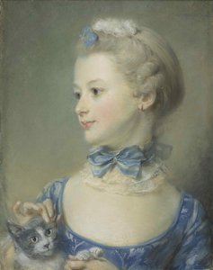 Den lilla flickan med katten Marie-Anne Huquier, 1747.