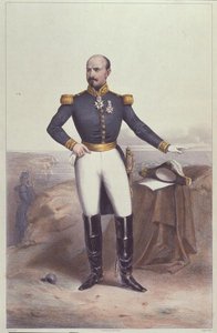 General Louis Jules Trochu (1815-96) (färg litho) av Jean Baptiste Perrot