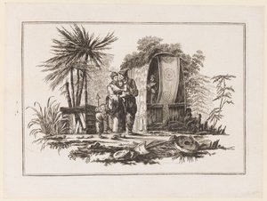 En familj, från "Ny anteckningsbok med sex ark av olika historiska kinesiska ämnen" av Jean Baptiste Pillement