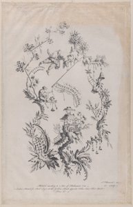 En ny bok med kinesiska prydnadsföremål. Uppfunnen och graverad av J. Pillement, 1755.,