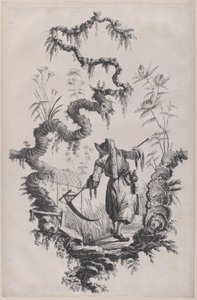 Chinoiserie prydnadstryck, 1755. av Jean Baptiste Pillement