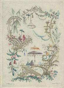 Chinoiserie från New Suite of Chinese Arabesque Notebooks, 1790-99. av Jean Baptiste Pillement