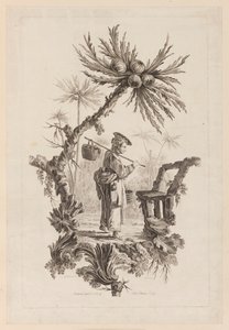 Figur Med Korg Under Gren av Jean Baptiste Pillement