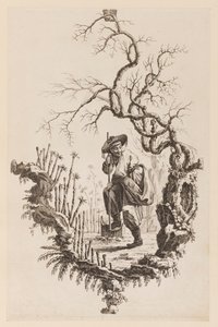Figur och gren av Jean Baptiste Pillement