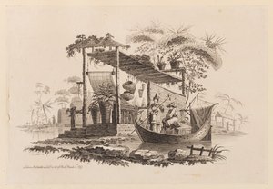 Figurer i en båt av Jean Baptiste Pillement