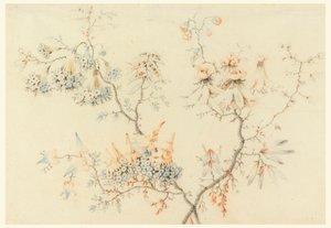 Blommande grenar av Jean Baptiste Pillement