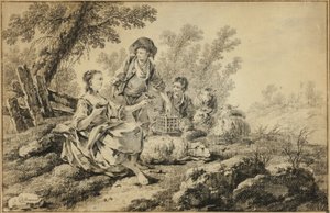 Pastoral scen av Jean Baptiste Pillement