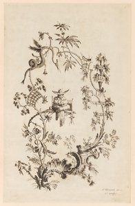 Tavla 5, från "A New Book of Chinese Ornaments" av Jean Baptiste Pillement