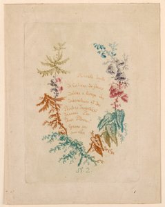 Titelsida för "New Suite of Ideal Flower Notebooks" nr 2 av Jean Baptiste Pillement