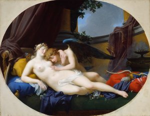 Amor och psyke, 1828. av Jean Baptiste Regnault