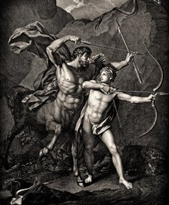 The Education of Achilles av Chiron, c.1798