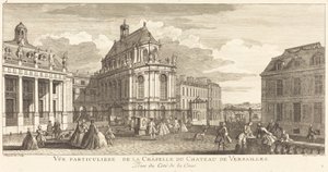 Privat utsikt över kapellet i slottet i Versailles