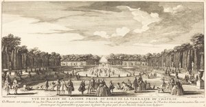 Utsikt över Bassin de Latona tagen från kanten av Chateau Terrace