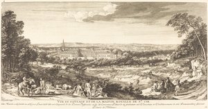 Utsikt över landskapet i det kungliga huset Saint Cir av Jean Baptiste Rigaud