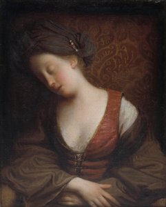 Ung kvinna som sover av Jean Baptiste Santerre