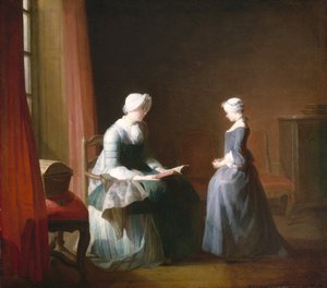 The Good Education, c.1753 (olja på duk) av Jean Baptiste Simeon Chardin