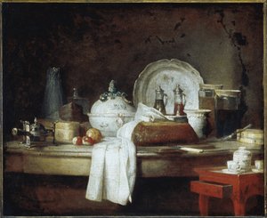 Officersmässan eller resterna av en lunchdessertfest (olja på duk, ca 1763) av Jean Baptiste Simeon Chardin