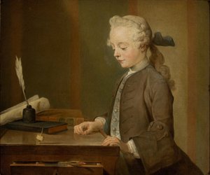 Porträtt av Auguste Gabriel Godefroy av Jean-Baptiste Simeon Chardin