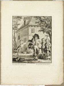 Leap Frog, från The Games of the Urchins of Paris av Jean Baptiste Tilliard I