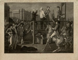 Avrättningen av Ludvig XVI på Place de la Revolution den 21 januari 1793, ca 1794.