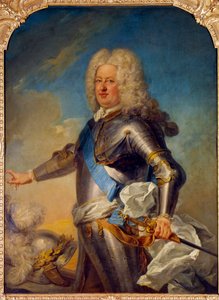 Porträtt av Stanislas Leszcinski (1677-1766) Kung av Polen, hertig av Lorraine och Bar Målning av Jean Baptiste Van Loo (1684-1745) 1700-tal sön. 1,33x1,13 m