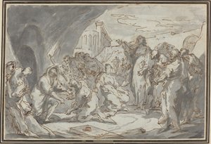 Die Auferweckung des Lazarus von Jean Baptiste van Loo
