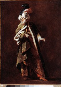 Imman av den stora moskén Målning av Jean Barbault (1718-1762) 1748 sön. 66x49 cm Paris, Louvren