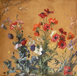 Vallmo, iris och blommor,