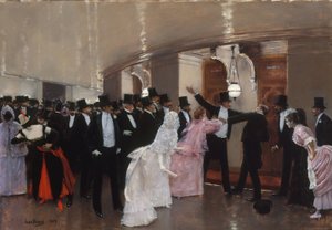 Bråk i korridorerna på Opéra av Jean Beraud