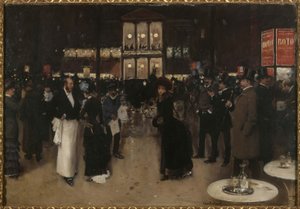 Boulevard Montmartre på kvällen, framför Théâtre des Variétés, ca 1885 (olja på duk) av Jean Beraud