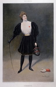 Fescrimeuse - teckning av Jean Beraud (1849 - 1935) av Jean Beraud
