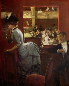 The Bathtub, at the Variety Theatre The Theatre Box at the Variety, 1883. av Jean Beraud