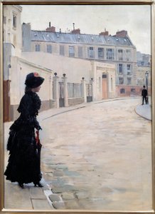 Waiting, rue de Chateaubriand i Paris Målning av Jean Beraud (1849-1935) av Jean Beraud
