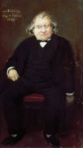 Porträtt av Joseph Ernest Renan (1823-1892), fransk historiker, filosof, filolog och författare, av Jean Beraud (1849-1935), Målning av Jean Beraud