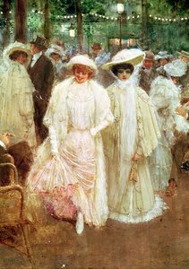 The Gardens of Paris, eller The Beautys of the Night, 1905 (detalj av 19977) av Jean Beraud