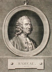 Porträtt av Jean Philippe Rameau (1683-1764) graverad av Benoist (gravyr) av Jean Bernard (after) Restout