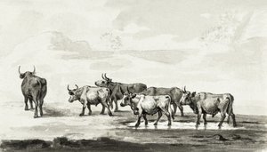 Gruppen med sex tjurar av Jean Bernard