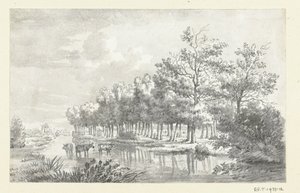 Landskap med vadande kor av Jean Bernard