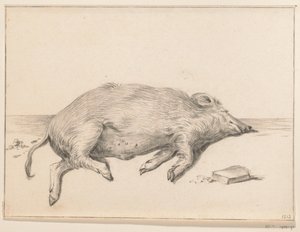 Liggande gris, till höger av Jean Bernard