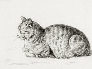 Den liggande katten (1811) av Jean Bernard
