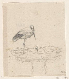 Stork på bo av Jean Bernard