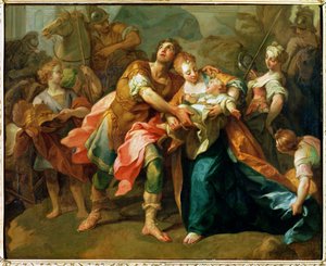 Hector tar farväl av sin son och Andromache