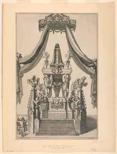 Catafalque of Maria-Theresa av Österrike, Notre Dame, Paris av Jean Bérain, the Elder