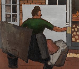 Tvätterska (olja på duk)