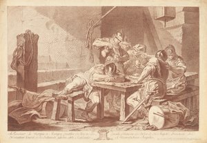 Vakt hus av Jean Charles François after Carle Van Loo
