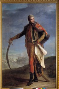 Porträtt till fots av Jean Lannes (1769-1809) hertig av Montebello, marechal av Empire Målning av Jean Charles Nicaise Perrin (1754-1831). 1804-1809. Dämpa. 2,1x1,4 m. - Hellängdsporträtt av Jean Lannes (1769-1809) hertig av Montebello, marskalk av imperie av Jean Charles Nicaise Perrin